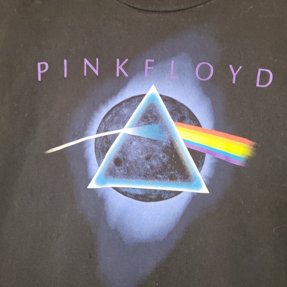 Pink Floyd Dark Side of the Moon VTG Y2K Black Delta Pro Weight T-Shirt M - Picture 1 of 6